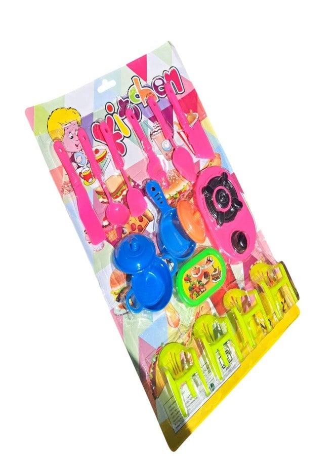 JNiL Kitchen Set Roll Play Toys for Girls Toys for Girl's 4 Chairs 6 Spoon Toys Girl's & Boys ( Pack of 1 ) - Image 3